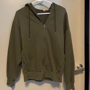 Hype Full Zip Hoodie Dark Olive XS